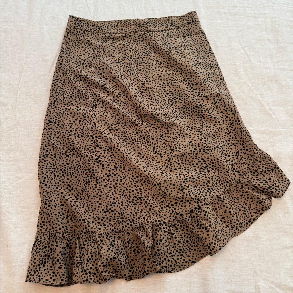 Leopard Print Ruffle Skirt - Picture 2 of 3